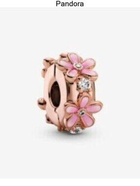 Pandora pink daisy clip-on charm